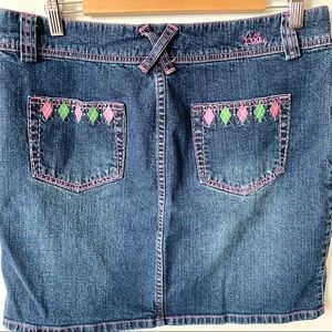 White Label Lilly Pulitzer Denim Skirt size 12